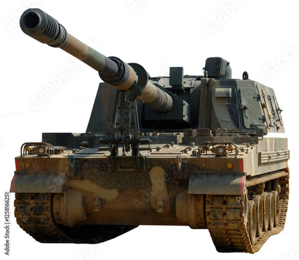 Obraz self-propelled gun isolated	