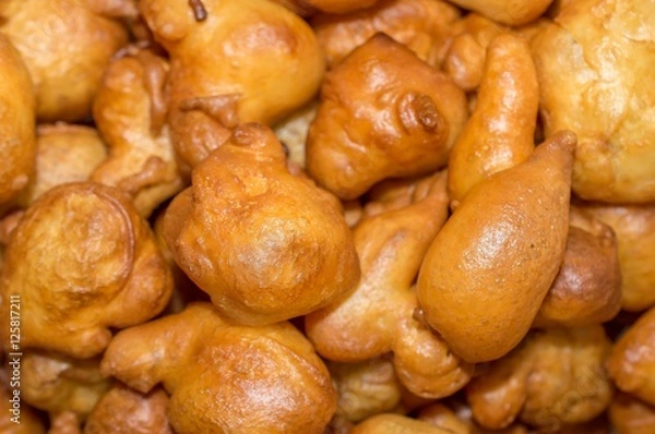 Obraz Small homemade donuts for party background