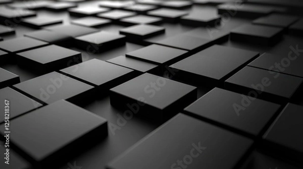 Fototapeta Abstract black square grid pattern