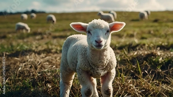 Obraz lamb in the field