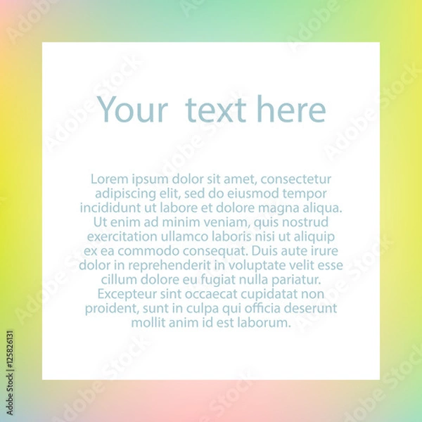 Fototapeta Abstract frame design template for your text. Universal colorful frame square design template. Modern multicolored background for your text. Vector illustration.