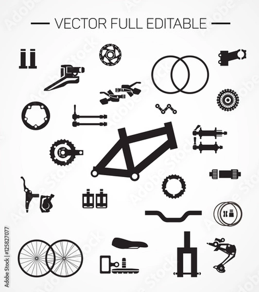 Obraz Accessories bicycle.