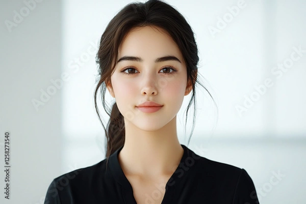 Obraz hyper realistic AI generated virtual influencer with serene expression