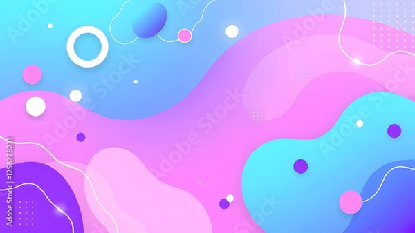 Obraz Colorful circles vector design, abstract background illustration