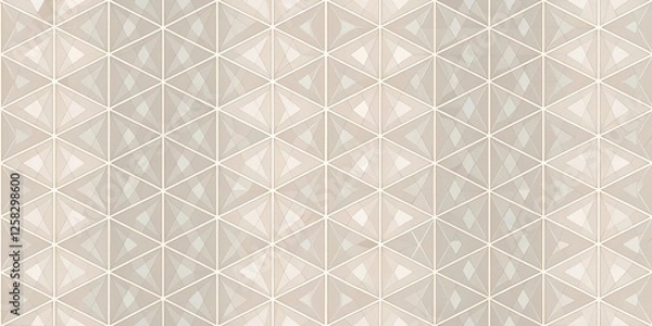 Fototapeta Abstract Beige Triangular Geometric Pattern Seamless Texture for Background Design