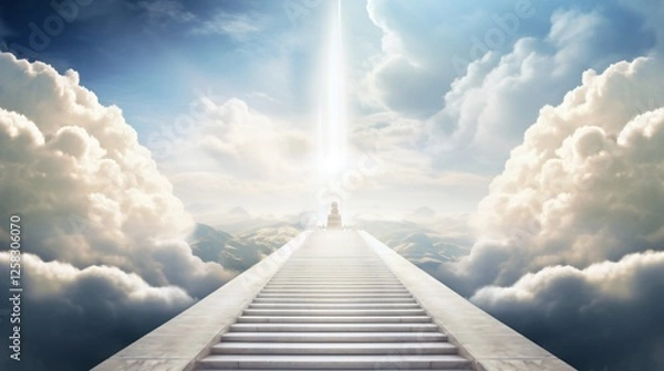 Fototapeta Path to Heaven: The Concept of Enlightenment or Knowledge
