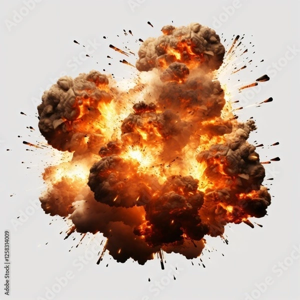 Fototapeta Explosions on Transparent Background