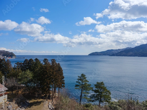 Fototapeta 三陸鉄道の車窓の海　岩手県