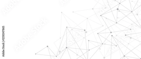 Obraz Abstract background for innovation technology geometric pattern with connecting the dots and lines for banner design