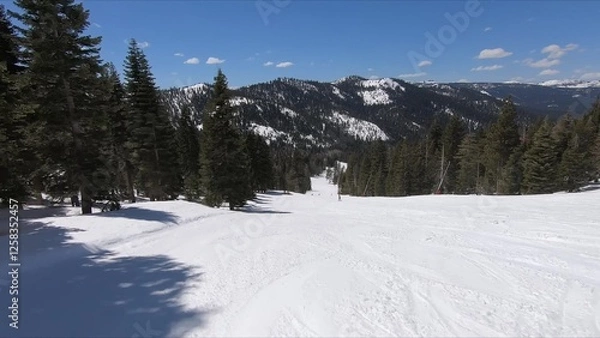 Obraz Majestic View Of A Snow Covered Mountain Peak Illuminated By Sunlight