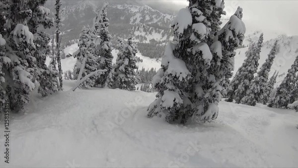 Obraz Serene Winter Snapshot: Snow-covered Forest Landscape With Majestic Snowy Trees