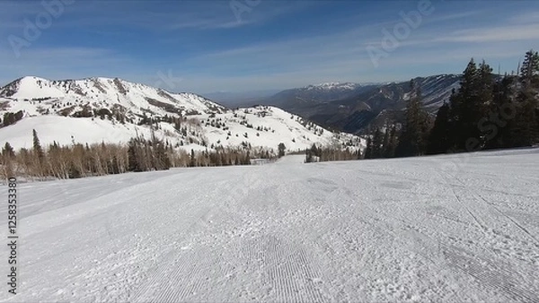 Obraz Majestic View Of Beautiful Snow Covered Mountain Landscape In Winter Season