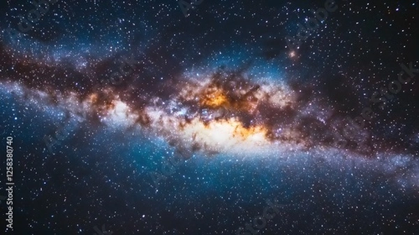 Fototapeta Stunning View of a Spiral Galaxy in the Depths of Outer Space