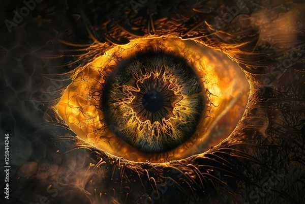Obraz Fantacy Firey eye, Ai generated