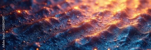 Obraz Shimmering metallic texture background with intricate patterns and subtle shading, shimmering, pattern, design