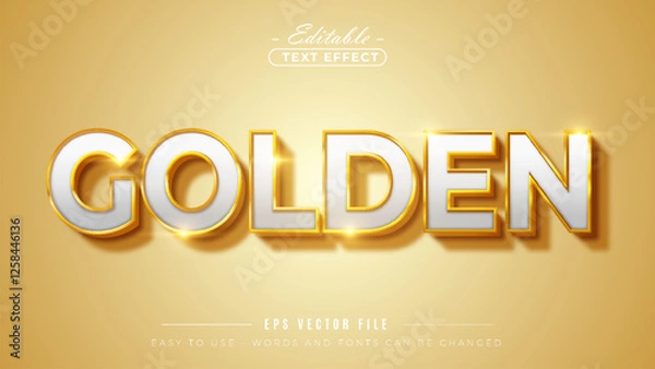 Obraz Gold text effect editable luxury fancy title text style.