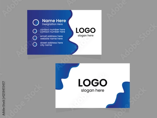 Obraz business card template and Design Layout Mockup