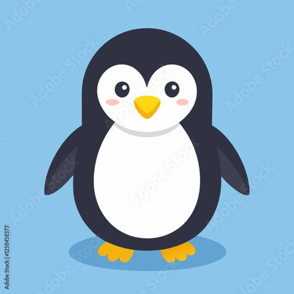 Fototapeta penguin on the snow