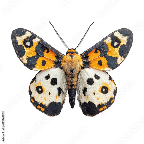 Obraz Tiger moth isolated on transparent background, PNG