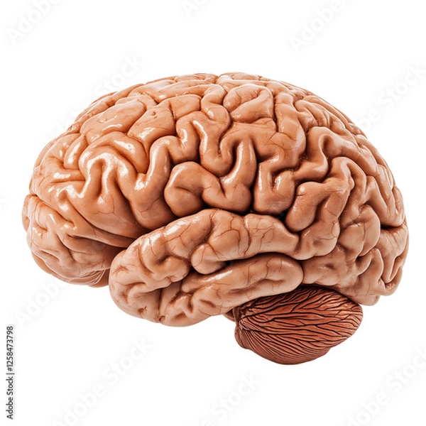 Obraz Human brain isolated on white background