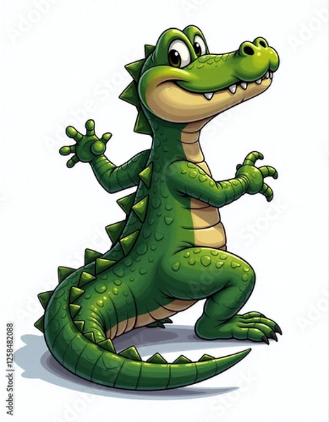 Obraz green dragon cartoon