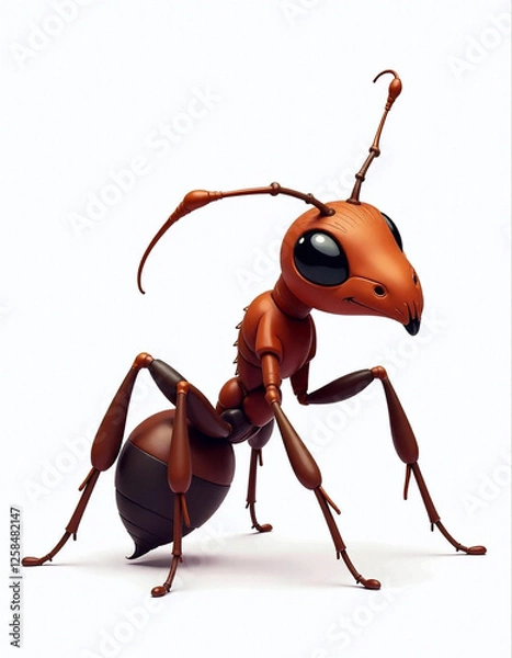 Obraz ant on white background
