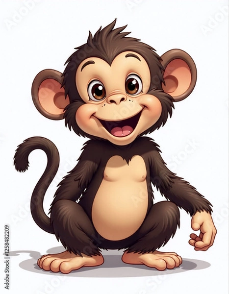 Obraz monkey on white background