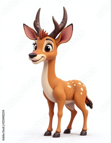 Obraz deer in a white background