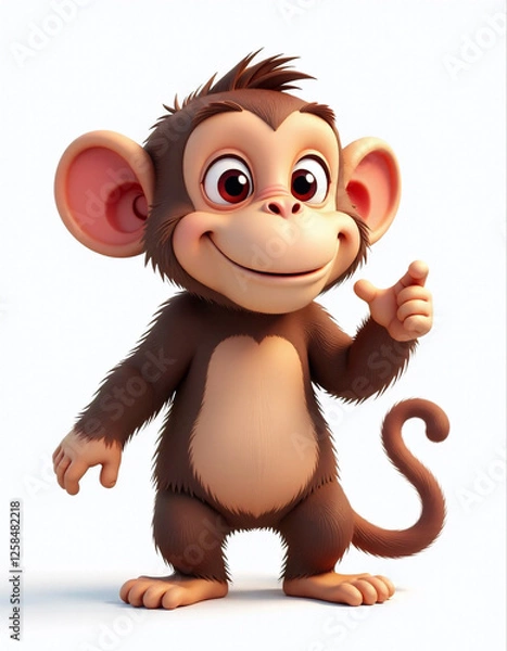 Obraz monkey on white background