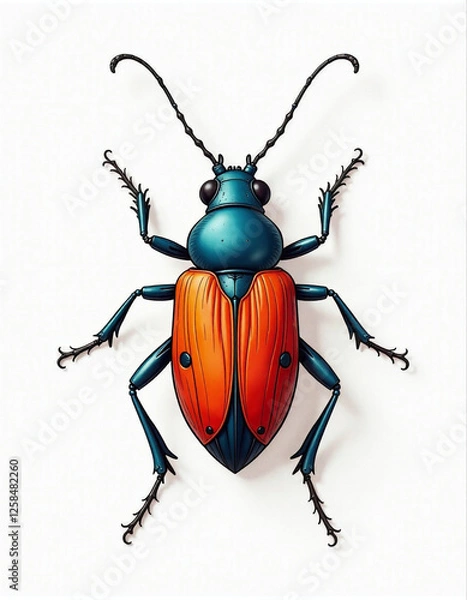 Obraz red bug vector illustration