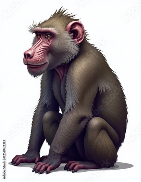 Obraz monkey on white background