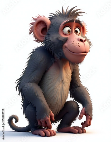 Obraz monkey on white background