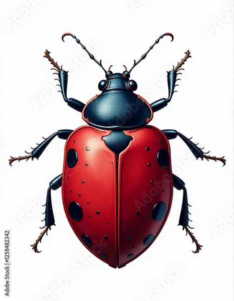 Obraz red bug vector illustration