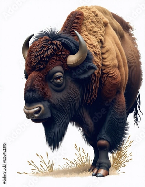 Obraz ox on white background