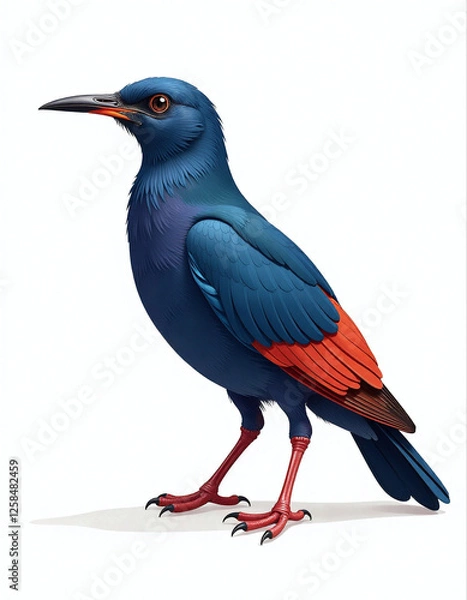 Obraz blue bird isolated on white background