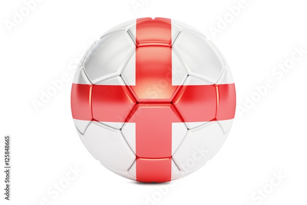 Fototapeta soccer ball with flag of England, 3D rendering