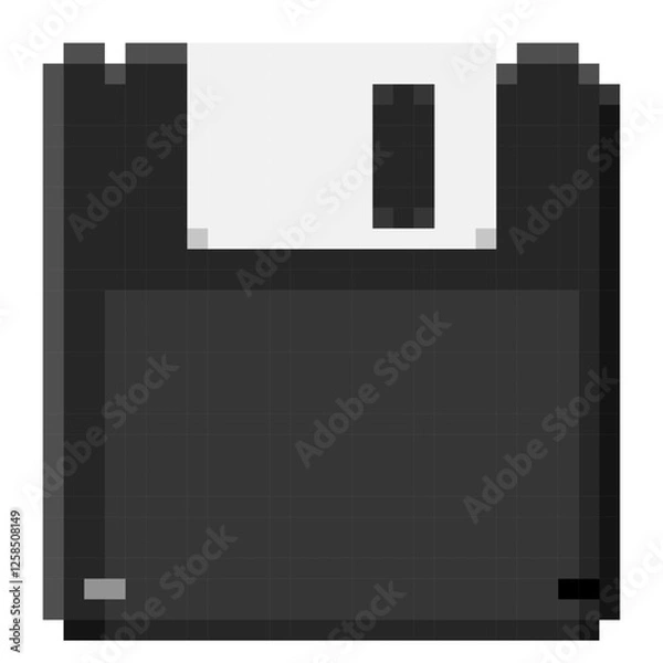 Obraz レトロでかわいいフロッピーディスクのドット絵アイコン