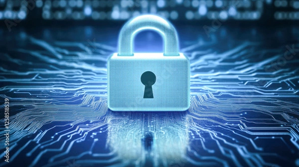 Fototapeta Secure your digital data insightful cybersecurity strategies infographic