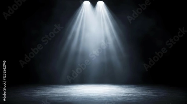 Obraz Dramatic Spotlight Effect On Empty Stage