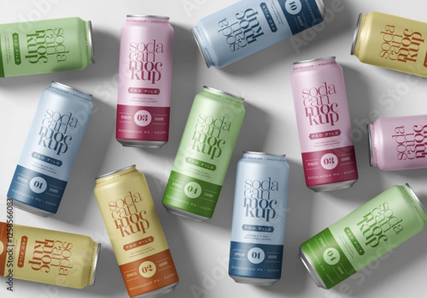 Obraz Slim Soda Can Mockup