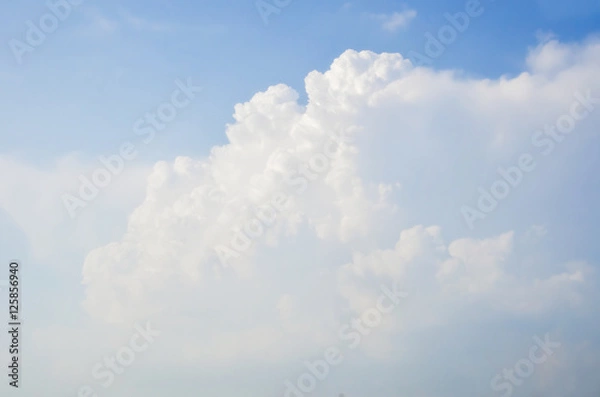 Obraz Blue sky and white clouds abstract background
