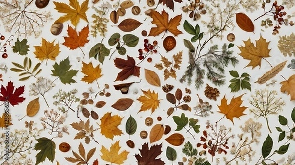 Fototapeta A smart wallpaper that uses AI to display seasonal themes, transitioning from autumn leaves to winter snowflakes or spring blossoms.

