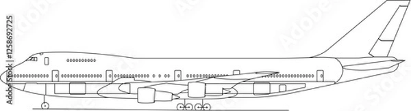 Fototapeta Airplanes are one of the most preferred means of transportation because they arrive at their destination the fastest