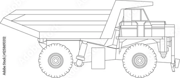 Fototapeta One of the mining trucks most widely used by mining companies