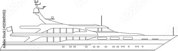 Fototapeta Yatch is an expensive means of water transportation and is owned by people who have a lot of money