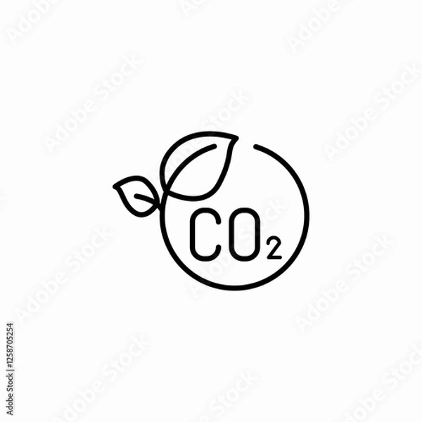 Obraz co2 eco icon sign vector