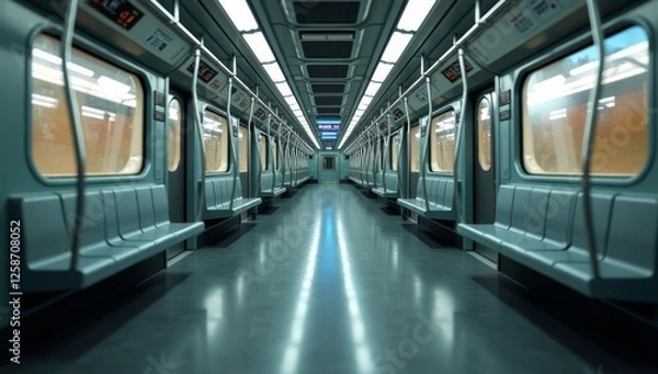 Obraz Inside an empty train