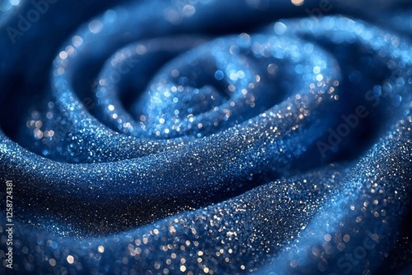 Fototapeta Sparkling Blue Glitter Texture Background Shimmering Swirls Abstract Design