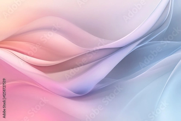 Fototapeta A soft modern abstract background featuring gently flowing organic curves and a subtle pastel blend, captured in lifelike HD clarity.