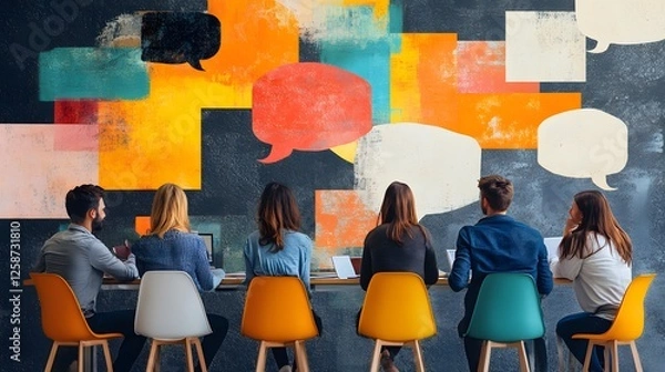 Fototapeta Brand focused marketing research survey using innovative strategies to capture customer sentiment
